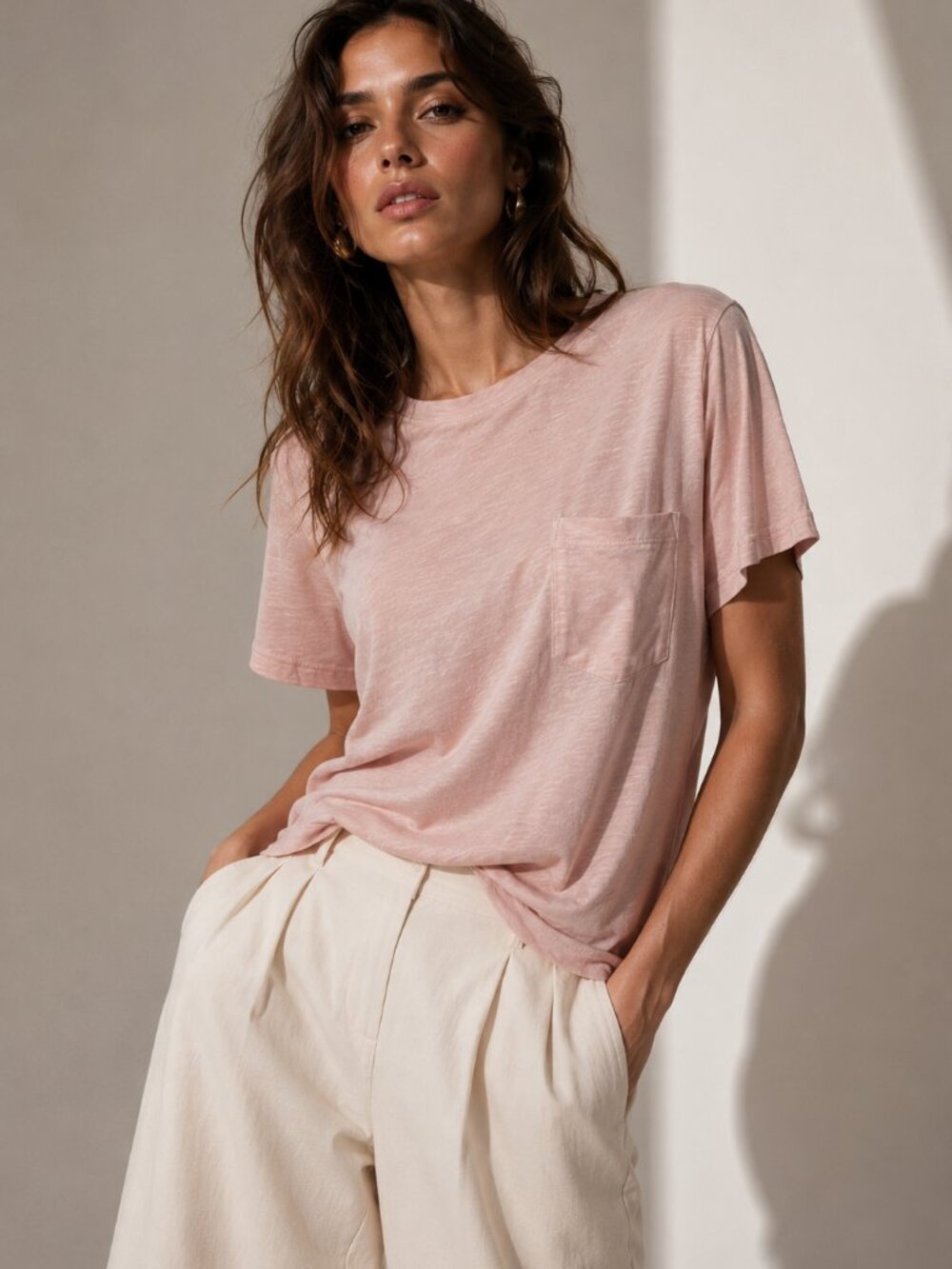 3/$20 Bundle 🌈Caslon Pink Slub Knit Pocket Tee Small NWT Flawed⚠️